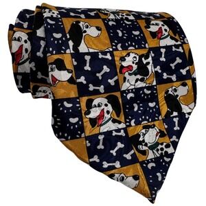Dalmatian Dogs Necktie‎ Renaissance Hand Made Novelty Themed Party Bones